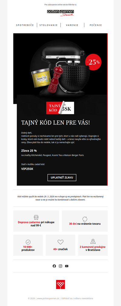 Máme pre vás tajný kód na zľavu 25 %!