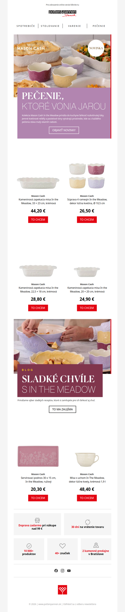 Sladké chvíle jari s Mason Cash In the Meadow.