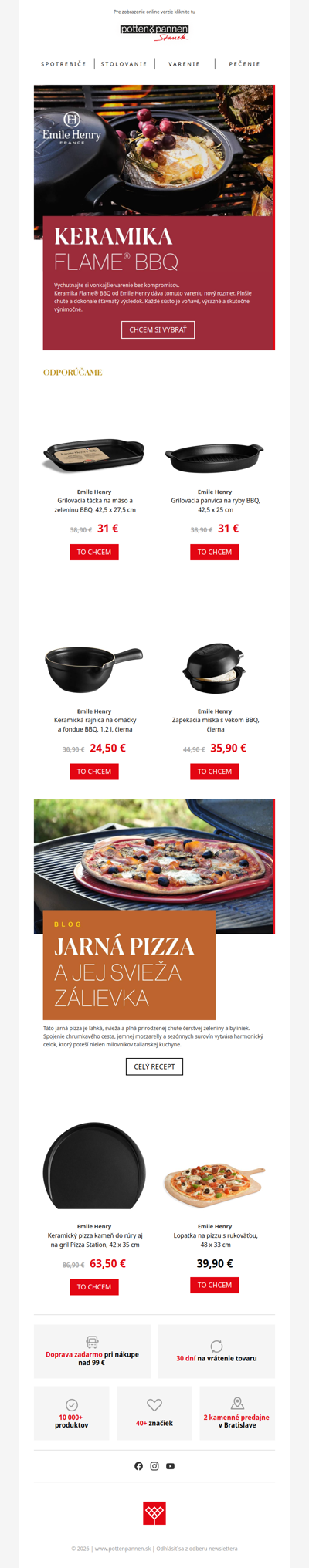 Keramika pre dokonalé vonkajšie varenie. Aby leto chutilo inak.