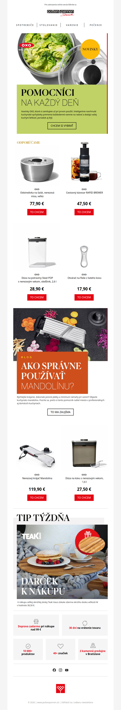 Objavte novinky, ktoré spríjemnia každý deň.