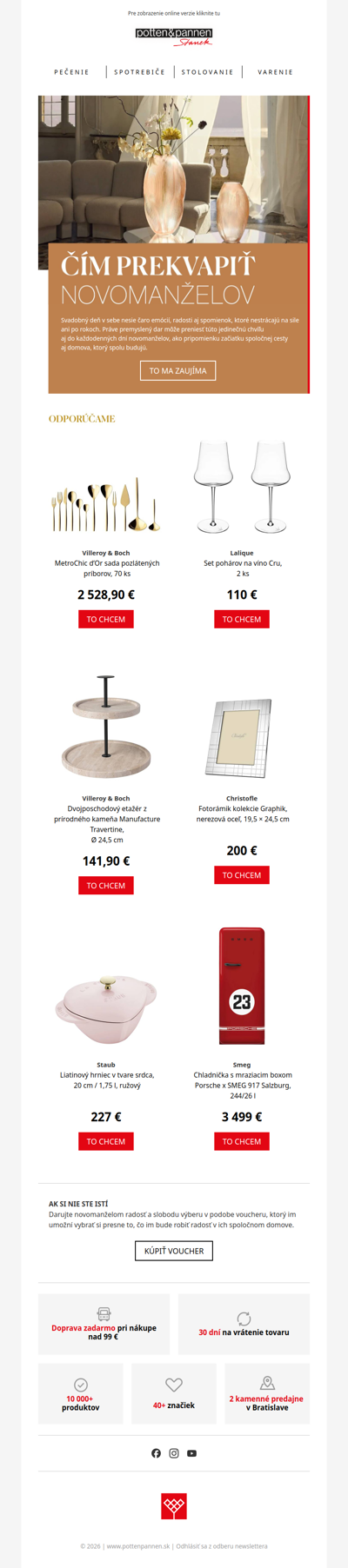 Potešte novomanželov darom pre ich spoločný domov aj spomienky.