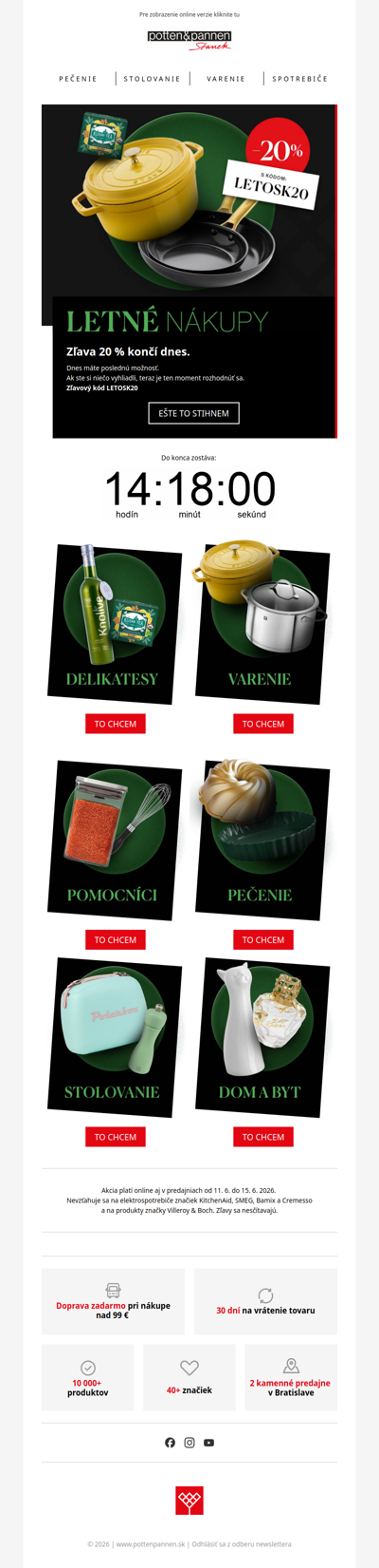 Letné nákupy končia dnes.