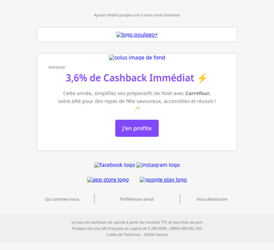 Préparez Noël avec Carrefour… et 3,6 % de Cashback immédiat ! 🎁