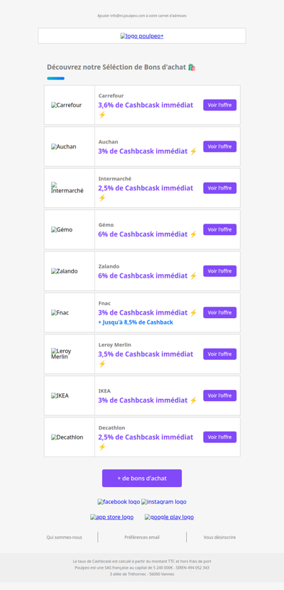 💡Utilisez les Bons d'achat au quotidien : courses, shopping, cadeaux...