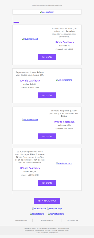 🔥 Super Cashback : profitez-en maintenant !