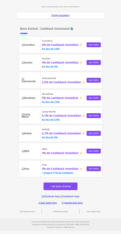 Bons d'achat : boost pour les Poulpeo Days ✨