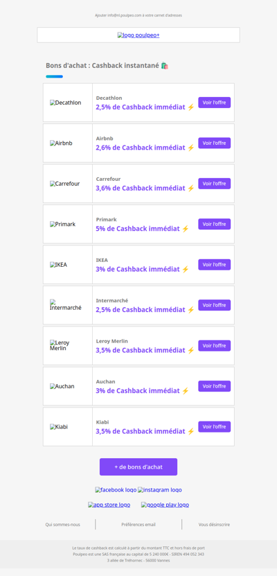 💡Utilisez les Bons d'achat au quotidien : courses, shopping, cadeaux...