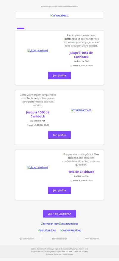 💥 Super Cashback : ne passez pas à côté