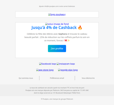 Sephora : jusqu'à 4% de Cashback 🔥