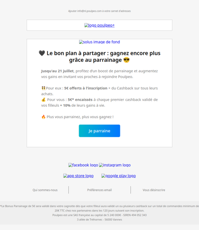 🔥 Plus vous partagez, plus vous gagnez !