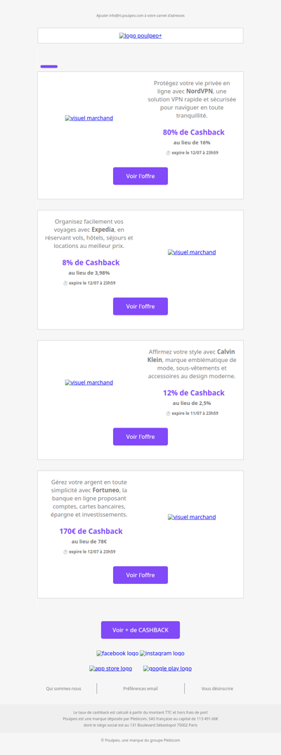 🤩 Des Super Cashback qui méritent votre attention !