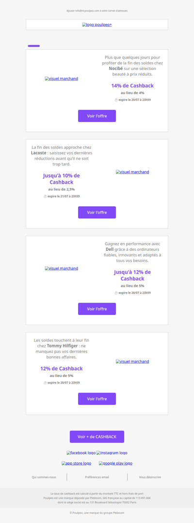 🚨 Super Cashback : vous allez économiser aujourd'hui !