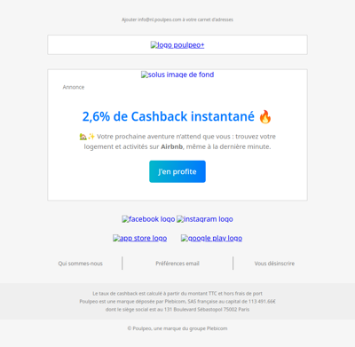 🏠 Airbnb : 2,6% de Cashback Immédiat ⚡