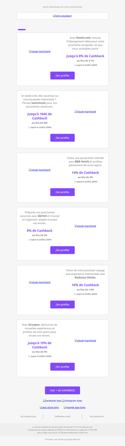 😎 Travel Days : profitez des Super Cashback Voyage