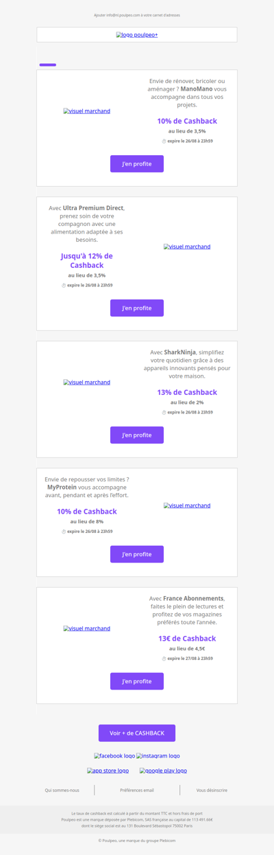 🚨 Super Cashback : vous allez économiser aujourd'hui !