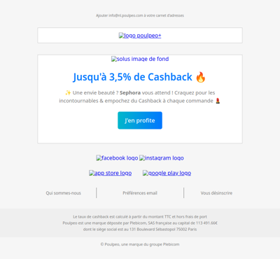 Sephora : jusqu'à 3,5% de Cashback 🔥