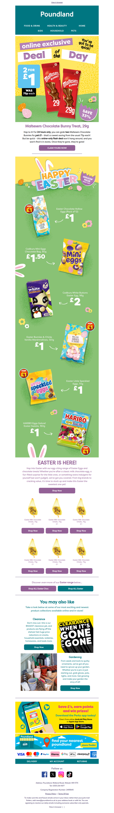 🍫🐰 2 FOR £1 EASTER CHOCOLATE MEGA DEAL!