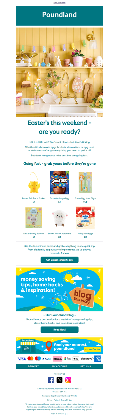 Last call before the Easter Bunny arrives!