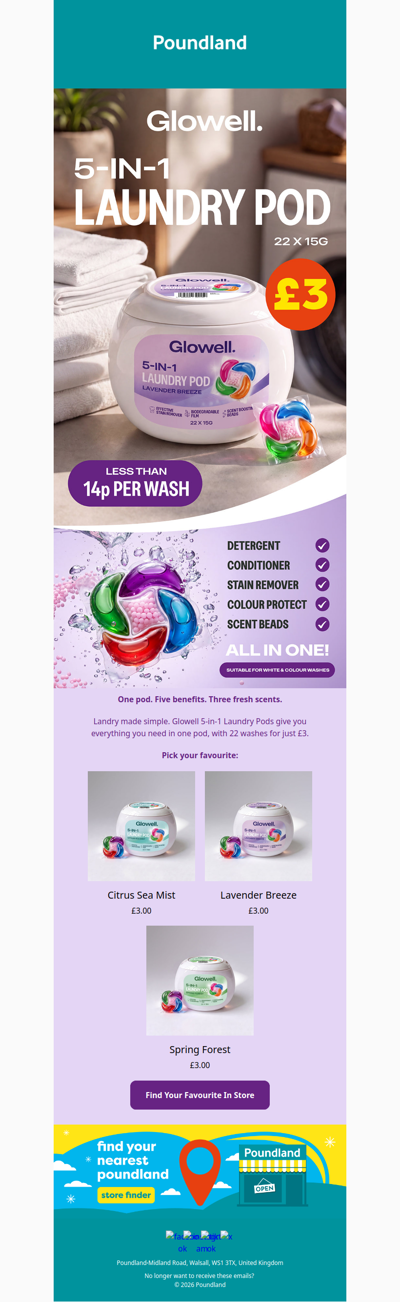 Meet Glowell 5-in-1 Laundry Pods – Less Than 14p Per Wash 🫧