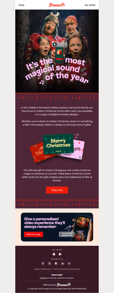 It’s the most magical sound of the year