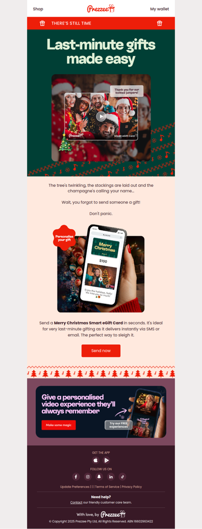 Don't miss a beat. Last-minute gifts made easy