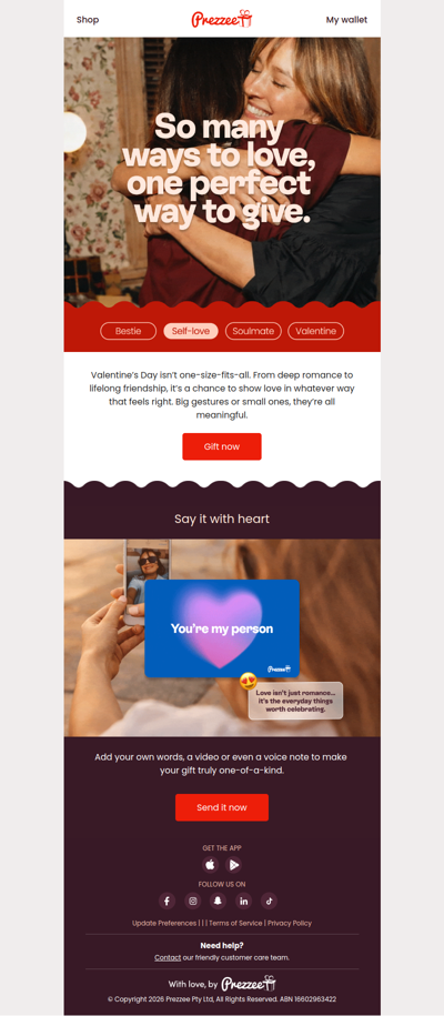 So many ways to love, one perfect way to give