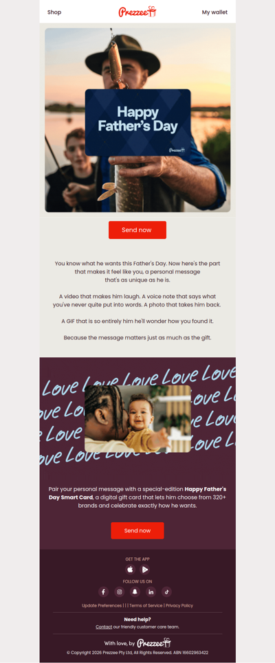 A Father's Day gift is personal. So is the message