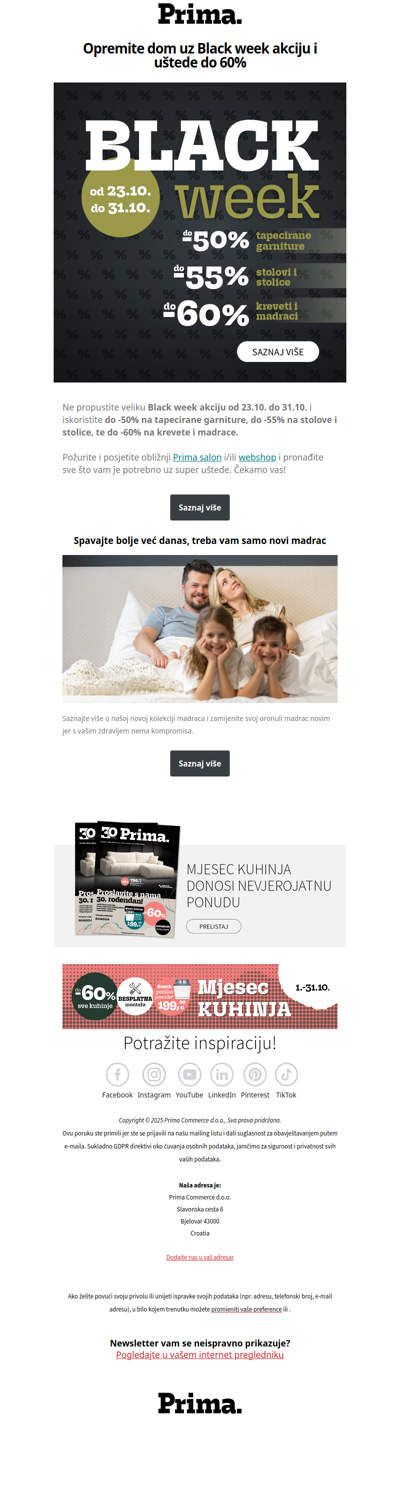 📣Black week donosi uštede do 60%. Požurite!