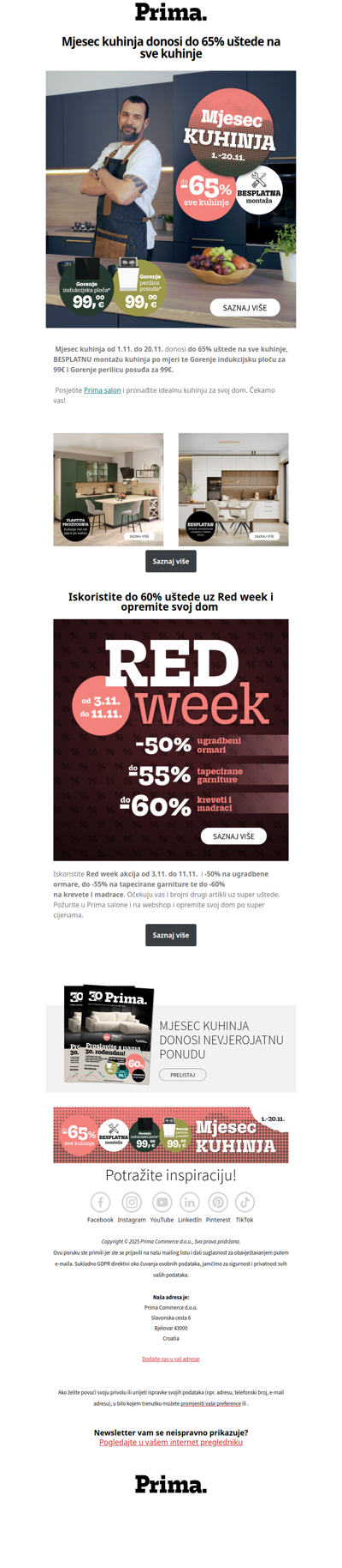 🚨Mjesec kuhinja donosi do 65% uštede na sve kuhinje