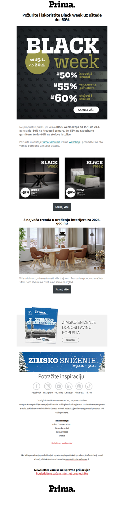 📣Black week samo u Prima salonima i na webshopu!