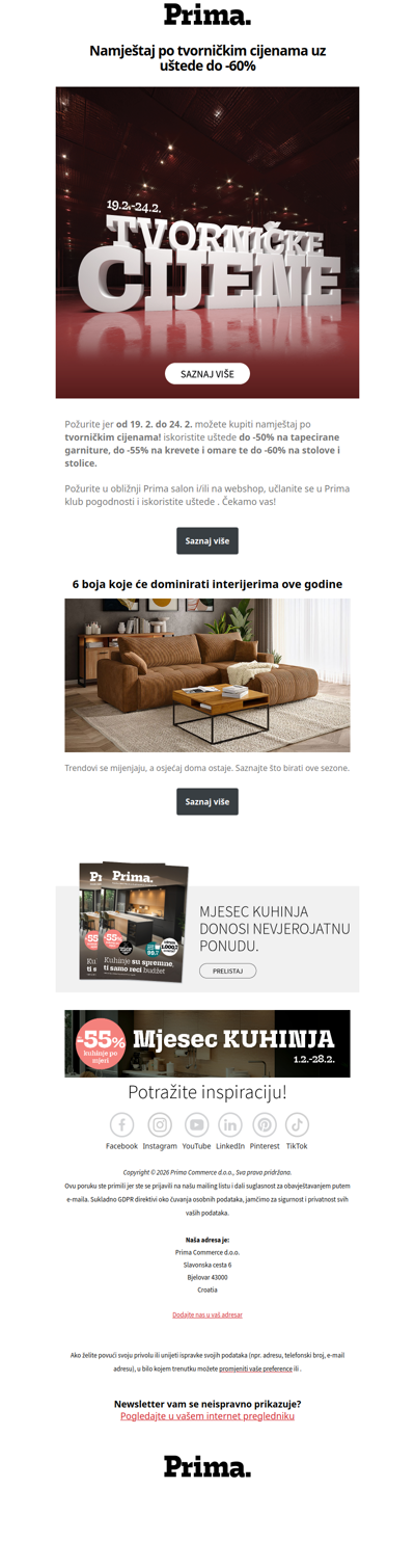 🚨Namještaj po tvorničkim cijenama. Ne propustite priliku