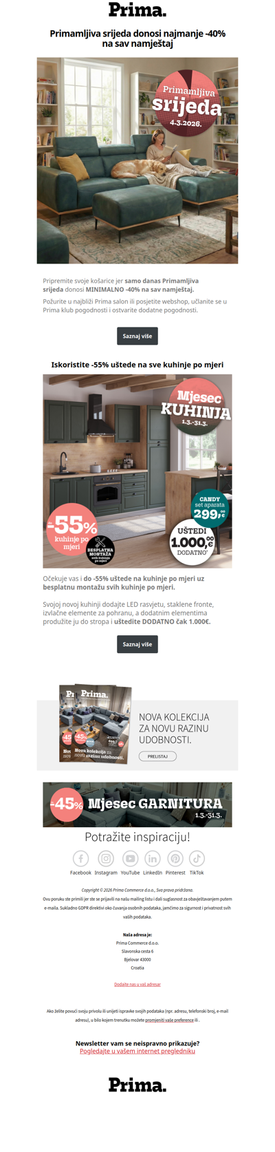 🚨Iskoristite minimalno -40% na sav namještaj