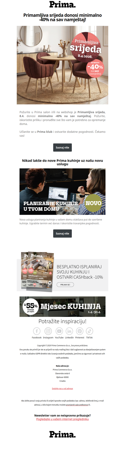 👉Samo danas minimalno -40% na sav namještaj