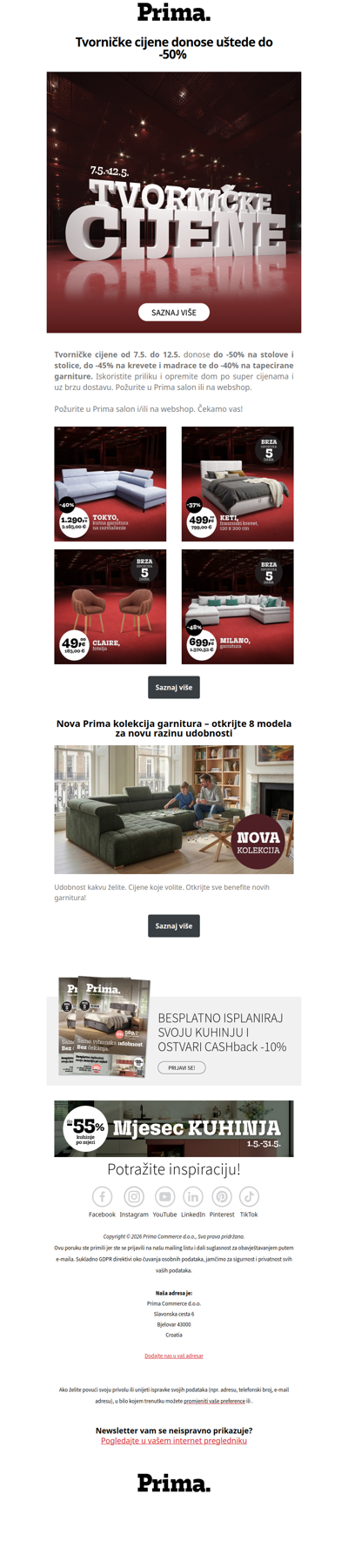 👉Namještaj po tvorničkim cijenama i uz uštede do -50%