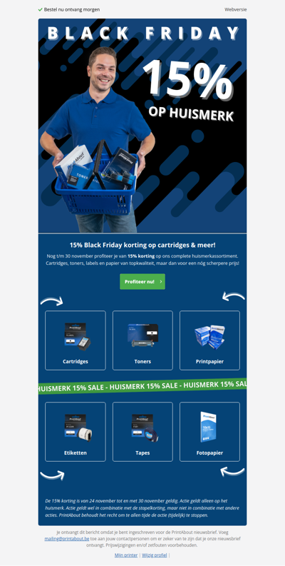 Vandaag is het Black Friday: pak nu de 15% korting!