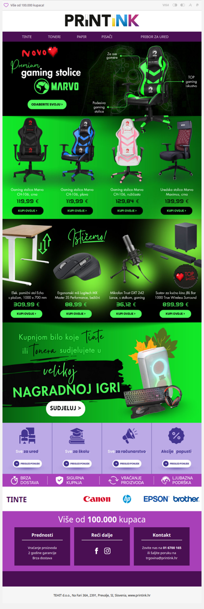 🎮🔥 Novo u ponudi - gaming stolice Marvo 👉🏻