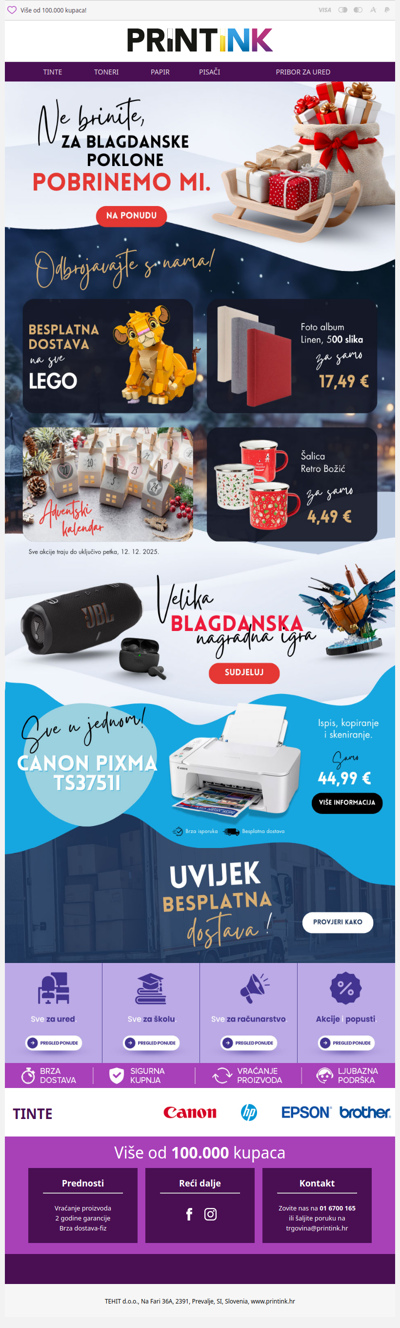 🎁 Ne brinite, za blagdanske poklone pobrinemo mi.🎄