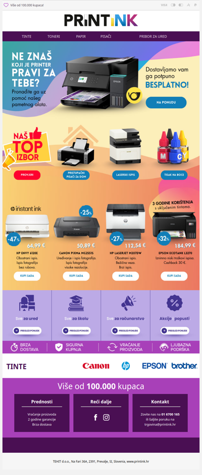 Jednostavno pronađite pravi pisač🖨️🔎 BESPLATNA DOSTAVA za sve pisače 📯