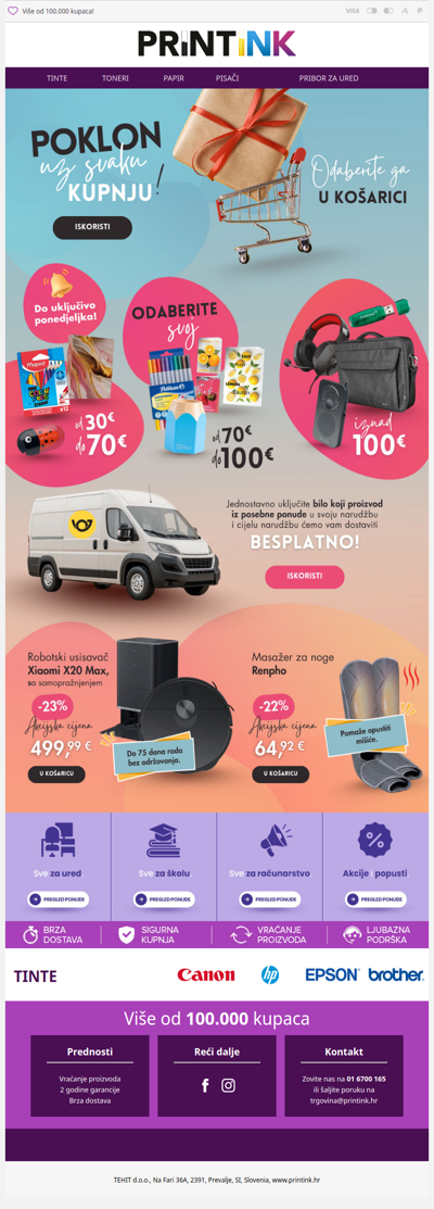 🎁 Poklon uz svaku kupnju 👉 Samo do ponedjeljka!