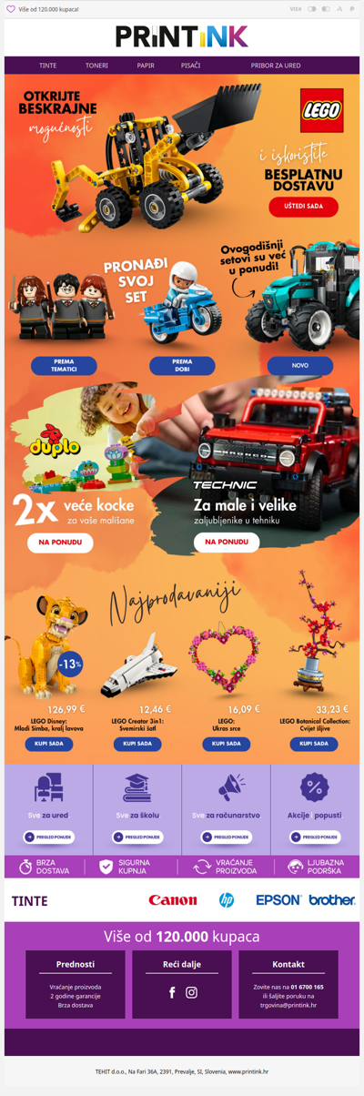 👉🏻 Besplatna dostava za sve LEGO® proizvode! 🚚📯