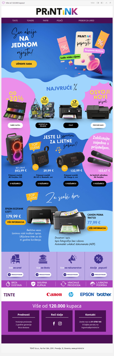 ⏰ Sve PRINTINK promocije na jednom mjestu 💻 TOP ponude💡