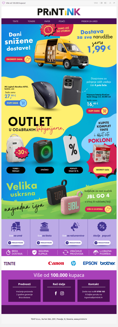 🐇🥳 Blagdanski vikend sa sniženom dostavom! Dostava samo 📯 1,99 € Ne propustite! ⏰