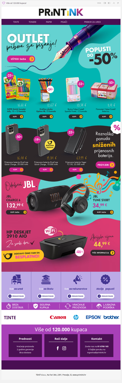 OUTLET pisaćeg pribora po dodatno sniženim cijenama 📌🖨️