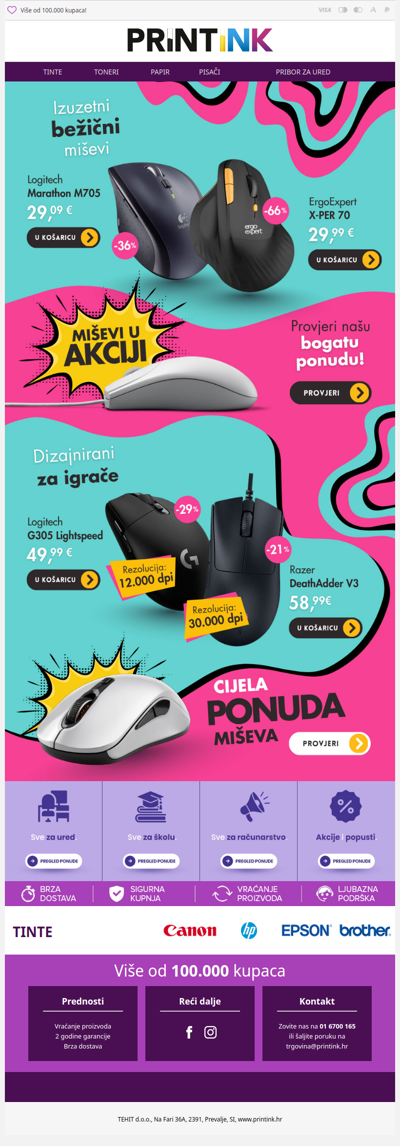 Ergonomski i gaming miševi u akciji 🖱️ 🖲️ 🖥️ Logitech HP Razer 🔥