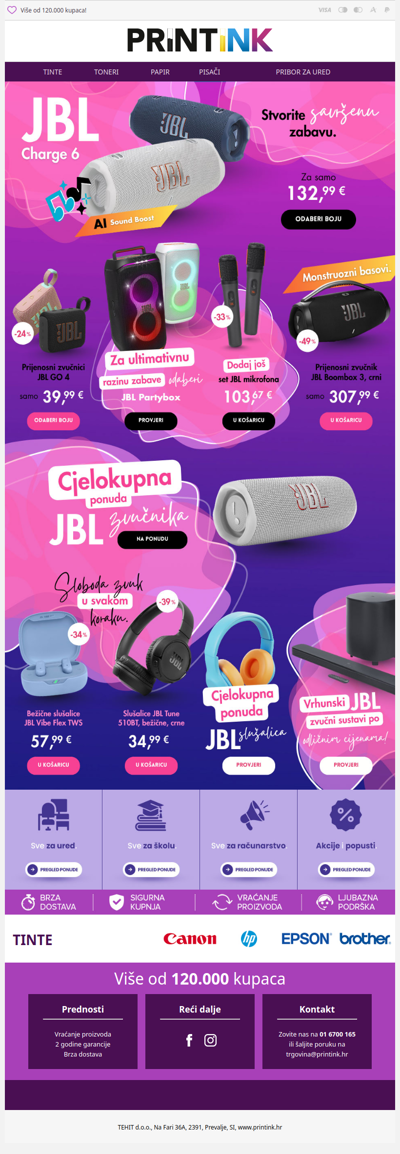 JBL po top cijenama 👉🏻 zvuk koji te pokreće 🔊🪩