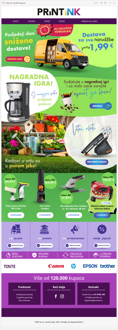 🎁 Vikend nagradna igra + dostava samo 1,99 €! 📯