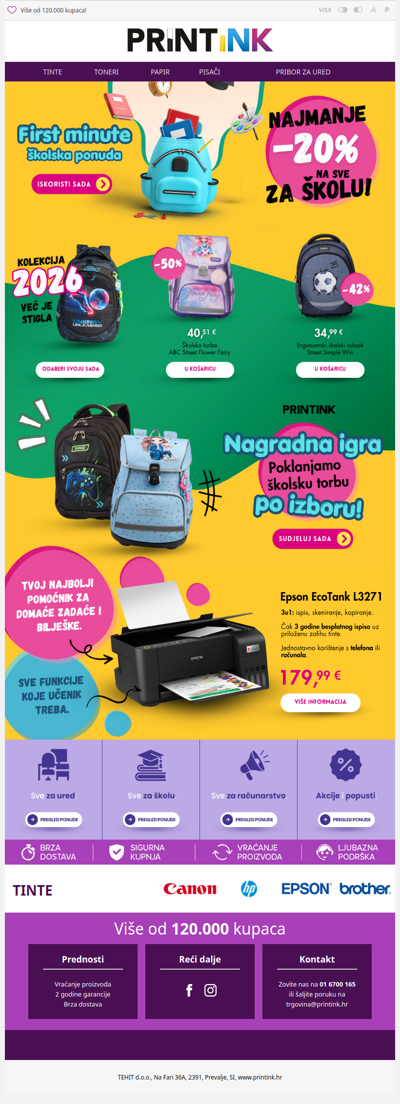 Sve za školu bez gužve i panike 👉🏻 uhvatite prve popuste! 🎒 ✔