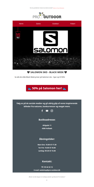 50% på Salomon 🖤 Black Week