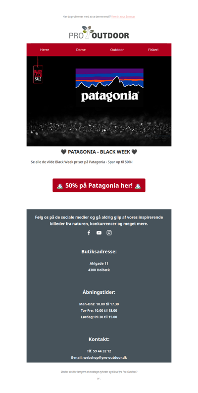 50% på Patagonia 🖤 Black Week