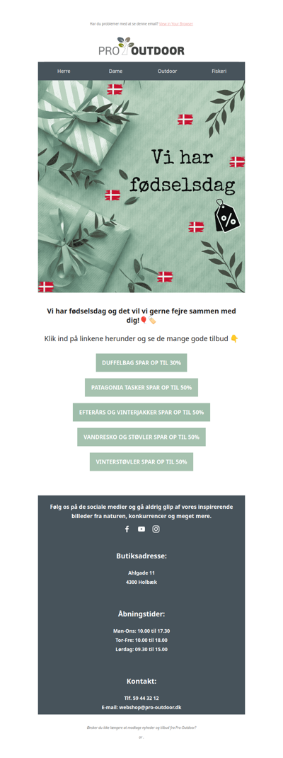 Fødselsdagsrabatter! Spar op til 50%🎈
